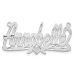 10k White Gold Diamond-cut Heart Name Plate view 4
