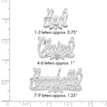 10k White Gold Diamond-cut Heart Name Plate view 5