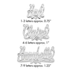 10k White Gold Diamond-cut Heart Name Plate view 1