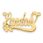 10k Yellow Gold Diamond-cut Heart Name Plate view 13