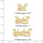 10k Yellow Gold Diamond-cut Heart Name Plate view 15