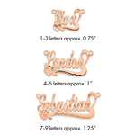 10k Yellow Gold Diamond-cut Heart Name Plate view 21