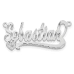 10k Yellow Gold Diamond-cut Heart Name Plate view 9