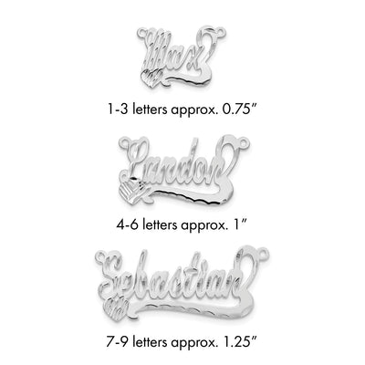 10K Yellow Gold Diamond-cut Heart Name Plate