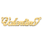 10k White Gold Diamond-cut Name Plate view 19