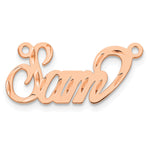 10k White Gold Diamond-cut Name Plate view 12