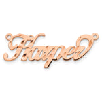 10k White Gold Diamond-cut Name Plate view 13