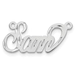 10k White Gold Diamond-cut Name Plate view 2