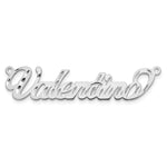 10k White Gold Diamond-cut Name Plate view 4