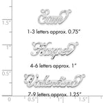 10k White Gold Diamond-cut Name Plate view 5