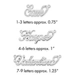 10k White Gold Diamond-cut Name Plate view 1