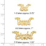 Sterling Silver/Gold-plated Diamond-cut Hearts Name Plate view 20