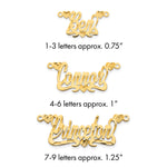 Sterling Silver/Gold-plated Diamond-cut Hearts Name Plate view 16