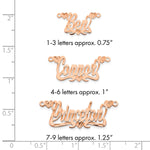 Sterling Silver/Gold-plated Diamond-cut Hearts Name Plate view 15