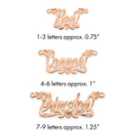 Sterling Silver/Gold-plated Diamond-cut Hearts Name Plate view 11