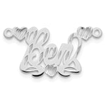 Sterling Silver/Gold-plated Diamond-cut Hearts Name Plate view 7