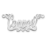 Sterling Silver/Gold-plated Diamond-cut Hearts Name Plate view 8