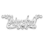 Sterling Silver/Gold-plated Diamond-cut Hearts Name Plate view 9