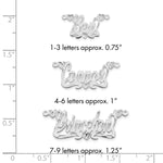 Sterling Silver/Gold-plated Diamond-cut Hearts Name Plate view 10