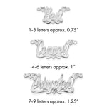 Sterling Silver/Gold-plated Diamond-cut Hearts Name Plate view 6