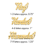 10k Yellow Gold Diamond-cut Name plate view 11