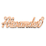 10k Yellow Gold Diamond-cut Name plate view 19