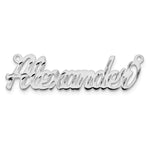 10k Yellow Gold Diamond-cut Name plate view 9