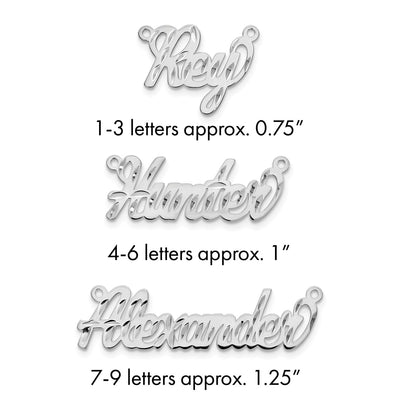 10K Yellow Gold Diamond-cut Name plate