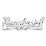10k White Gold Diamond-cut Heart Name Plate view 4
