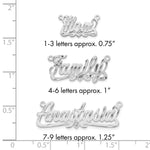 10k White Gold Diamond-cut Heart Name Plate view 5