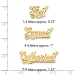 10k Yellow Gold Diamond-cut Heart Name Plate view 20
