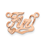 10k Yellow Gold Diamond-cut Heart Name Plate view 12