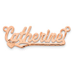 10k Yellow Gold Diamond-cut Heart Name Plate view 14