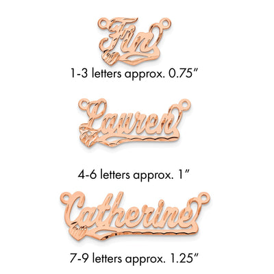10K Yellow Gold Diamond-cut Heart Name Plate