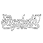 10k White Gold Satin Diamond-cut Heart Name Plate view 4