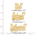 10k Yellow Gold Satin Diamond-cut Heart Name Plate view 15
