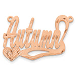 10k Yellow Gold Satin Diamond-cut Heart Name Plate view 18