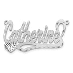 10k Yellow Gold Satin Diamond-cut Heart Name Plate view 9