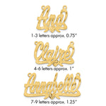 10k Yellow Gold Satin Diamond-cut Heart Name Plate view 16