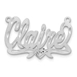 10k Yellow Gold Satin Diamond-cut Heart Name Plate view 8