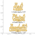 10k Yellow Gold Satin Diamond-cut Heart Name Plate view 25