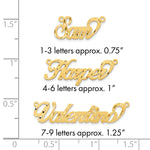 10k Yellow Gold Satin Diamond-cut Name Plate view 20
