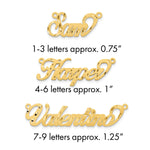 10k Yellow Gold Satin Diamond-cut Name Plate view 16
