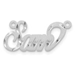 10k Yellow Gold Satin Diamond-cut Name Plate view 7