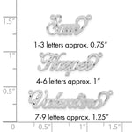 10k Yellow Gold Satin Diamond-cut Name Plate view 10
