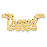 Sterling Silver/Gold-plated Satin Diamond-cut Hearts Name Plate view 13