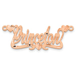 Sterling Silver/Gold-plated Satin Diamond-cut Hearts Name Plate view 19