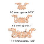 Sterling Silver/Gold-plated Satin Diamond-cut Hearts Name Plate view 16