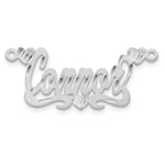 Sterling Silver/Gold-plated Satin Diamond-cut Hearts Name Plate view 3