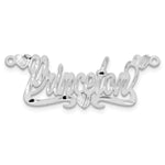 Sterling Silver/Gold-plated Satin Diamond-cut Hearts Name Plate view 4